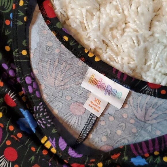 LULAROE Folk Art Print Carly Dress - Picture 4 of 6